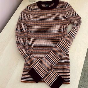 Forever 21 Multicolor Brown Ribbed Top Size Large